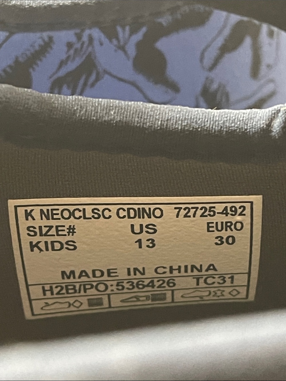 Bogs neoprene Classic Kids Navy and Orange Dino Rain Boots size 13 - Picture 8 of 8